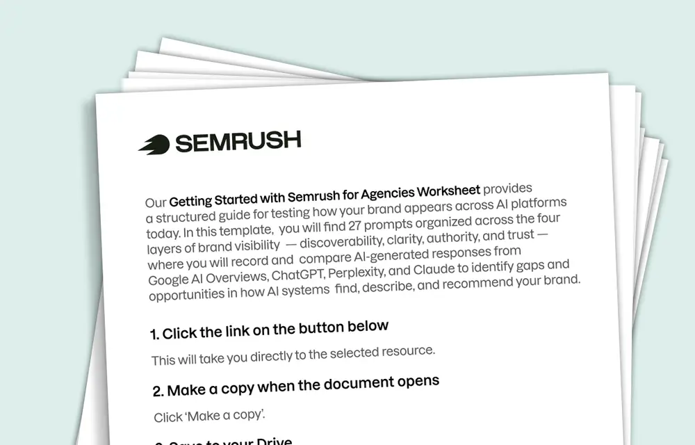 Worksheet: Getting Started with Semrush for Agencies