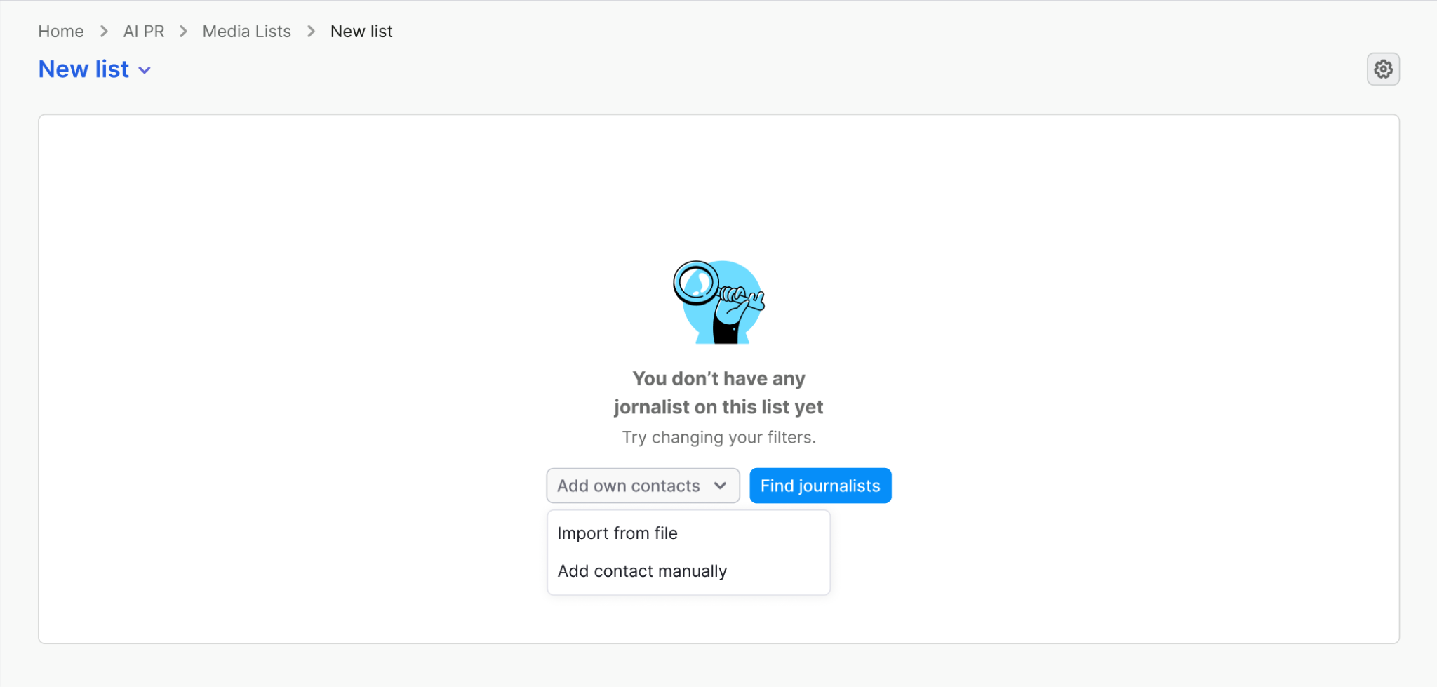 Finding contacts and outlets through filter and natural language search image 2