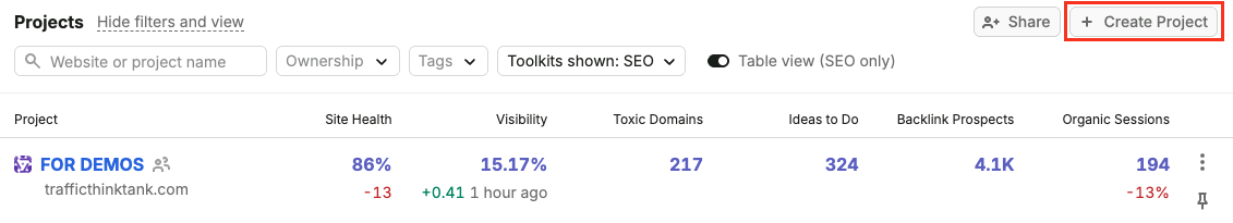 How to Set up Website Monitoring Tools in Multiple Projects image 1